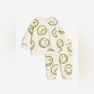H&M Kids Smiley World Sweatshirt and Jogger Set - 9-12 months